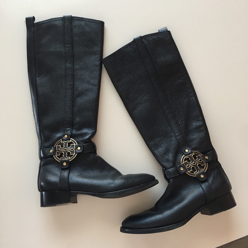 Tory Burch Black Leather Boots